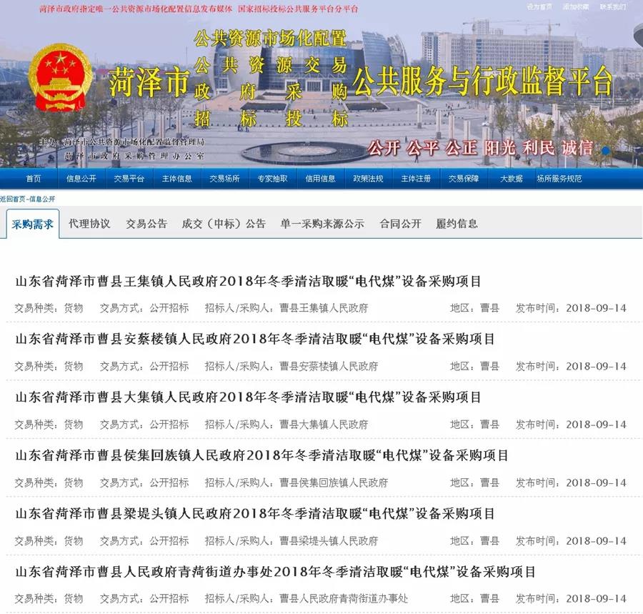 48412戶！菏澤17個(gè)空氣源熱泵采購(gòu)需求發(fā)布